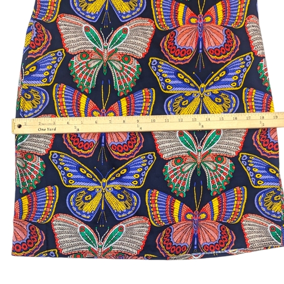 Trina Turk Welton Butterfly Off The Shoulder Dress Womens XS Black Shift Resort - Picture 12 of 12